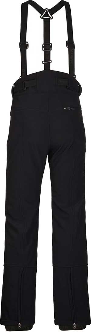 Killtec Men's Nilam Softshell Pants 2019-2020 - Black pants with a subtle diagonal stripe pattern on the side of the leg.