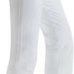 Nils Ladies Addison 3.0 Pant Short 2022-2023 - White pants with a slight sheen and vertical stitching down the side seams.
