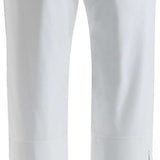 Nils Ladies Addison 3.0 Pant Short 2022-2023 - A pair of white, slim-fit pants with a flat front and two back pockets.