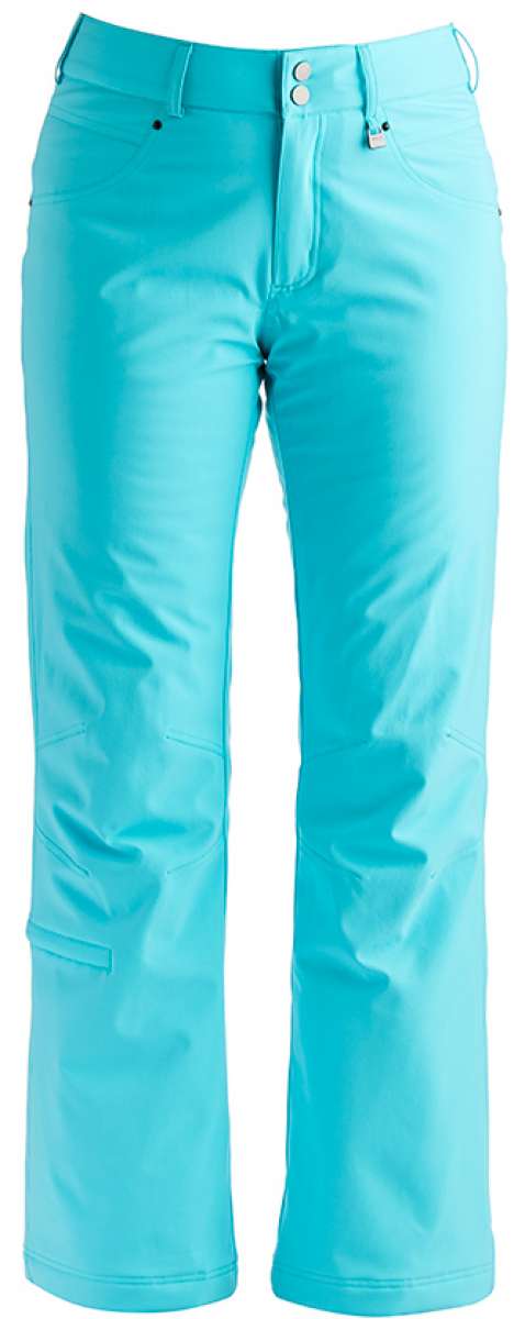 Nils Ladies Barbara 3.0 Insulated Pants 2022-2023 - A pair of light blue snow pants with a zippered pocket on the side and two small black dots on the left hip.
