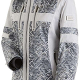 Nils Ladies Val D'Isere Print Faux Fur Jacket 2022-2023 - A ladies jacket with a print design and faux fur trim around the hood.