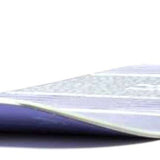 Nitro Junior's Ripper Snowboard 2023 - A snowboard with a blue base and white accents, featuring a wavy pattern on its top surface.
