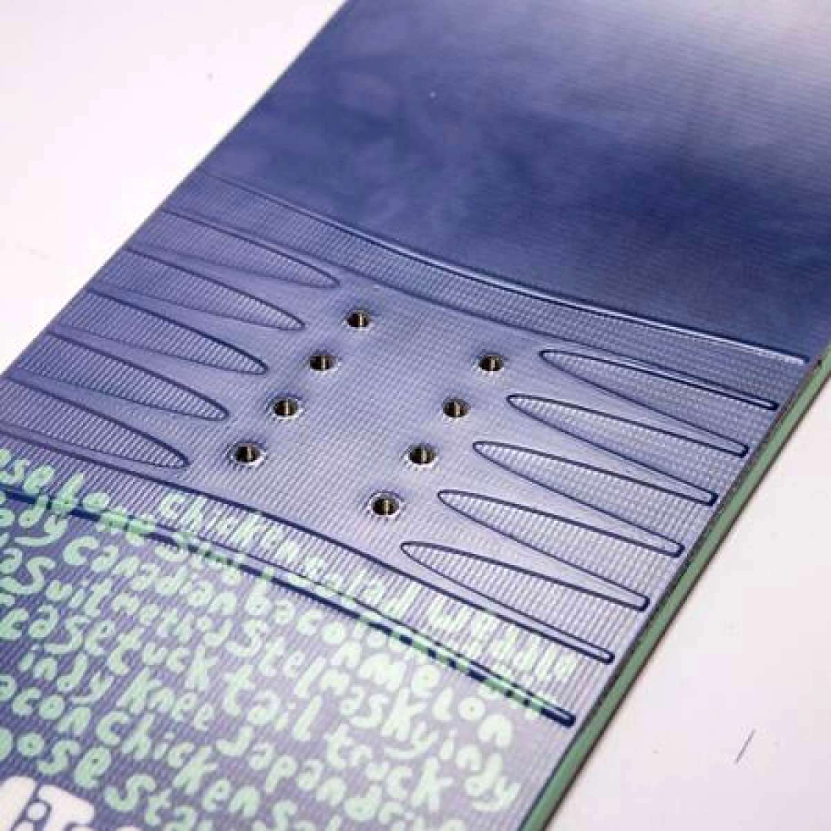 Nitro Junior's Ripper Snowboard 2023 - A blue snowboard with a white logo and black writing on it.