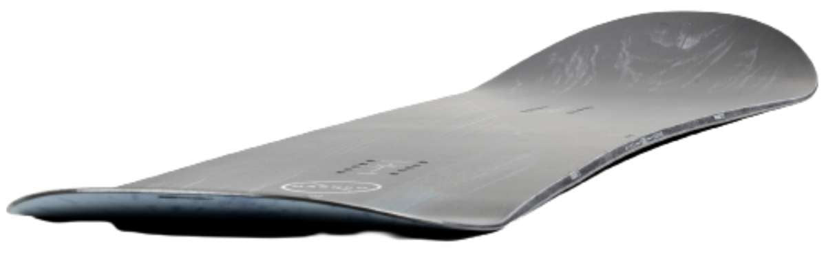 Nitro Magnum Snowboard 2024 - A black snowboard with a white logo on top, featuring a wavy pattern and a glossy finish.