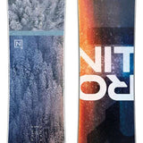 Nitro Prime View Snowboard 2024 - A snowboard with a black background and white lettering that says "Prime View".