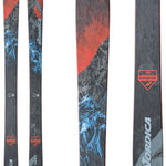 Nordica Enforcer 100 Skis 2024 - Black skis with a blue and white graphic of a mountainous landscape.
