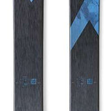 Nordica Enforcer Free 104 Flat Ski 2023 - A blue and black ski with a mountain graphic on top.