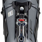 Nordica HF 110 Ski Boots 2024 - Black ski boots with silver buckles and red accents on the sides.