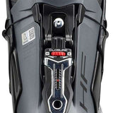 Nordica HF 110 Ski Boots 2024 - Black ski boots with silver buckles and red accents on the sides.