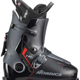 Nordica HF 110 Ski Boots 2024 - Black ski boots with red accents and silver buckles.