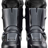 Nordica HF 110 Ski Boots 2024 - Black ski boots with a shiny finish and vertical ridges on the front.