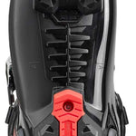 Nordica HF 110 Ski Boots 2024 - Black ski boots with silver buckles and red accents on the tongue.