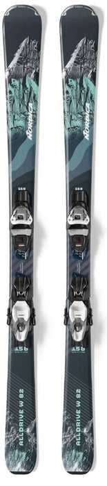 Nordica Ladies Alldrive 82 System Ski With Compact 10 FDT Ski Bindings 2022-2023