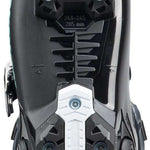 Nordica Women's HF 85 Ski Boots 2024 - Black ski boots with a textured, rubberized toe cap and silver screws on the heel.