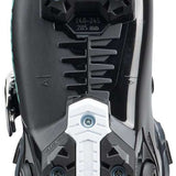Nordica Women's HF 85 Ski Boots 2024 - Black ski boots with a textured, rubberized toe cap and silver screws on the heel.