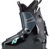 Nordica Women's HF 85 Ski Boots 2024 - Black ski boots with a shiny finish and silver buckles.