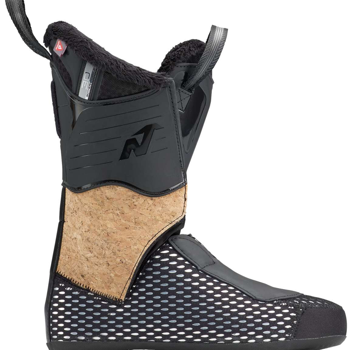 Nordica Women's HF 85 Ski Boots 2024 - Black ski boots with a textured pattern on the toe and heel areas.