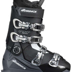 Nordica Ladies Sportmachine 3 65 Ski Boots 2024 - Black ski boots with silver buckles and straps.