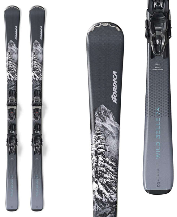 Nordica Ladies Wild Belle 74 System Ski With FDT 10 Ski Bindings 2024