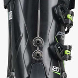 Nordica Promachine 120 Ski Boots 2024 - Black ski boots with white lettering and silver buckles.