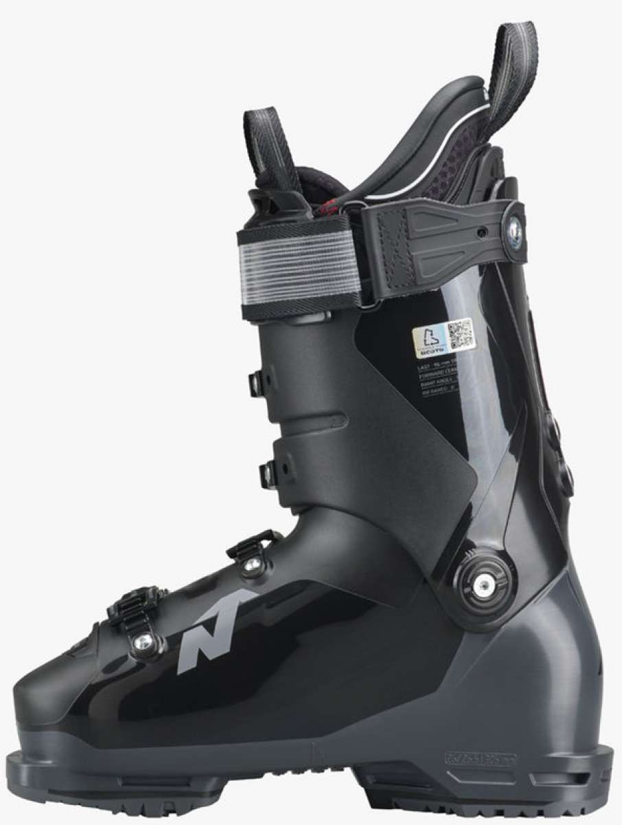 Nordica Promachine 120 Ski Boots 2024 - Black ski boots with a shiny finish and silver buckles.