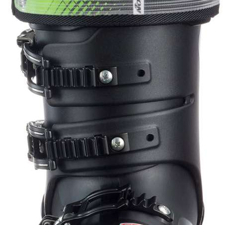 Nordica Promachine 120 Ski Boot 2023 - Black ski boot with lime green accents and a white logo on the side.