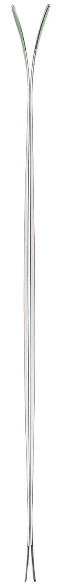 Nordica Santa Ana 93 Unlimited Skis 2024 - White skis with a black stripe down the middle and a distinctive red "N" logo on the top of each ski.