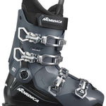 Nordica Sportmachine 3 80 Ski Boot 2023 - A gray ski boot with silver buckles and straps, featuring a black strap on top.
