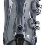 Nordica Sportmachine 3 80 Ski Boot 2023 - Black ski boot with silver buckles and a white "N" logo on the front.