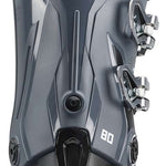 Nordica Sportmachine 3 80 Ski Boots 2024 - Black ski boots with silver buckles and a textured rubber sole.