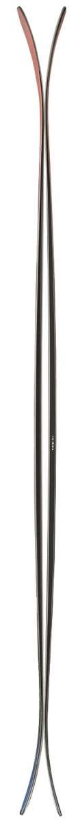 Nordica Unleashed 90 Ice Skis 2024 - Pair of black skis with red accents on tips and tails.