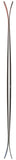Nordica Unleashed 90 Ice Skis 2024 - Pair of black skis with red accents on tips and tails.