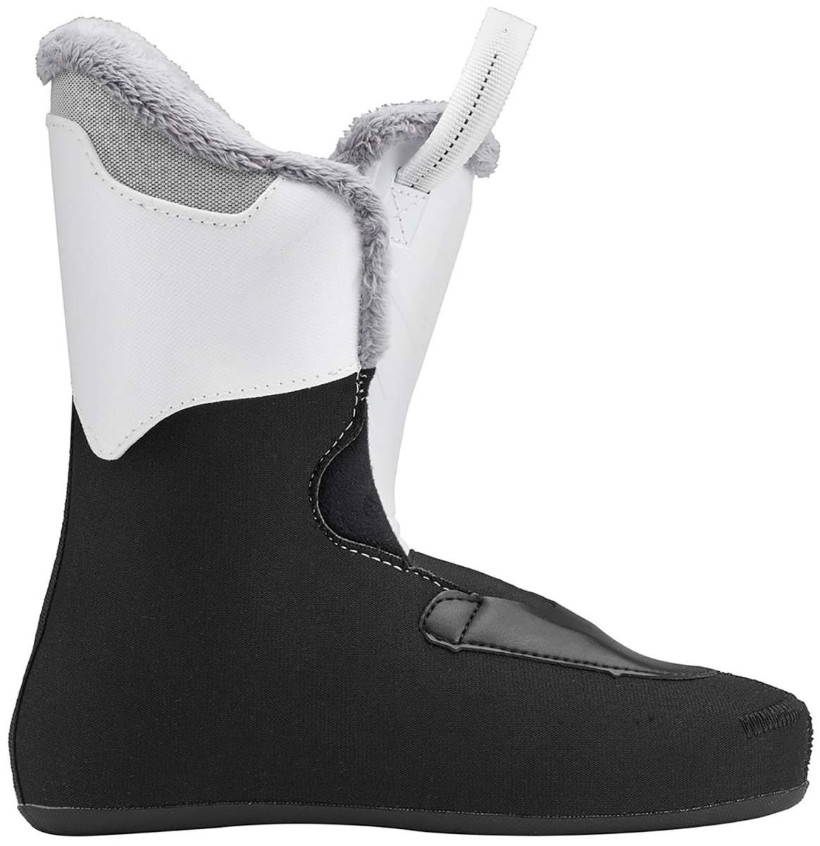 Nordica Youth Speedmachine J 3 Boot 2024 - Black and white youth ski boot with a textured pattern on the upper portion.