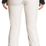 North Face Amy Softshell Pant Short 2022-2023 - A pair of white pants with a black logo on the left thigh and a black zipper at the back.