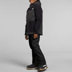 North Face Boys Freedom Triclimate Jacket 2024 - A black and grey jacket with a white logo on the chest.
