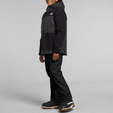 North Face Boys Freedom Triclimate Jacket 2024 - A black and grey jacket with a white logo on the chest.
