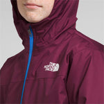 North Face Boys Freedom Triclimate Jacket 2024 - A dark blue jacket with a white logo on the left chest and a zipper down the front.