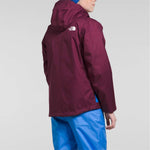 North Face Boys Freedom Triclimate Jacket 2024 - A maroon jacket with a white logo on the upper back.