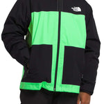 North Face Boys Freedom Triclimate Jacket 2024 - A black and green jacket with a white logo on the upper right side.