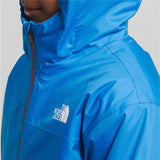 North Face Boys Freedom Triclimate Jacket 2024 - A blue jacket with a white logo on the left chest area.