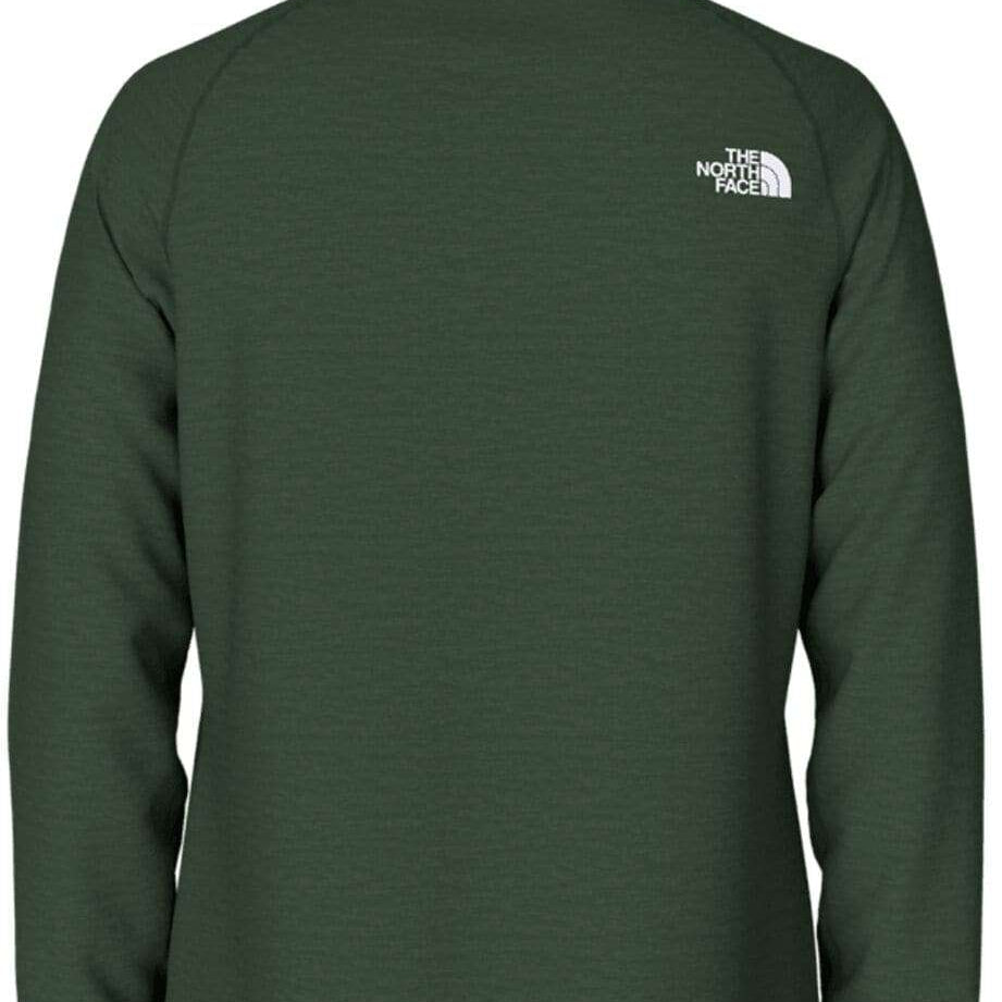 North Face Canyonlands Full Zip Sweater 2024 - A dark green sweater with a zip closure at the neck and two pockets on either side.