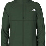 North Face Canyonlands Full Zip Sweater 2024 - A dark green sweater with a zippered front and white logo on the left chest.