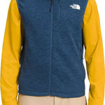 North Face Canyonlands Full Zip Vest 2024 - A heathered blue vest with a white logo on the left chest.