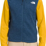 North Face Canyonlands Full Zip Vest 2024 - A heathered blue vest with a white logo on the left chest.