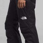 North Face Girls Freedom Insulated Pant 2024 - Black snow pants with a white logo on the left leg.