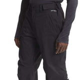 North Face Freedom Stretch Pants - Dark gray pants with a subtle pattern of thin white lines and small, dark-colored dots on the upper thigh area.