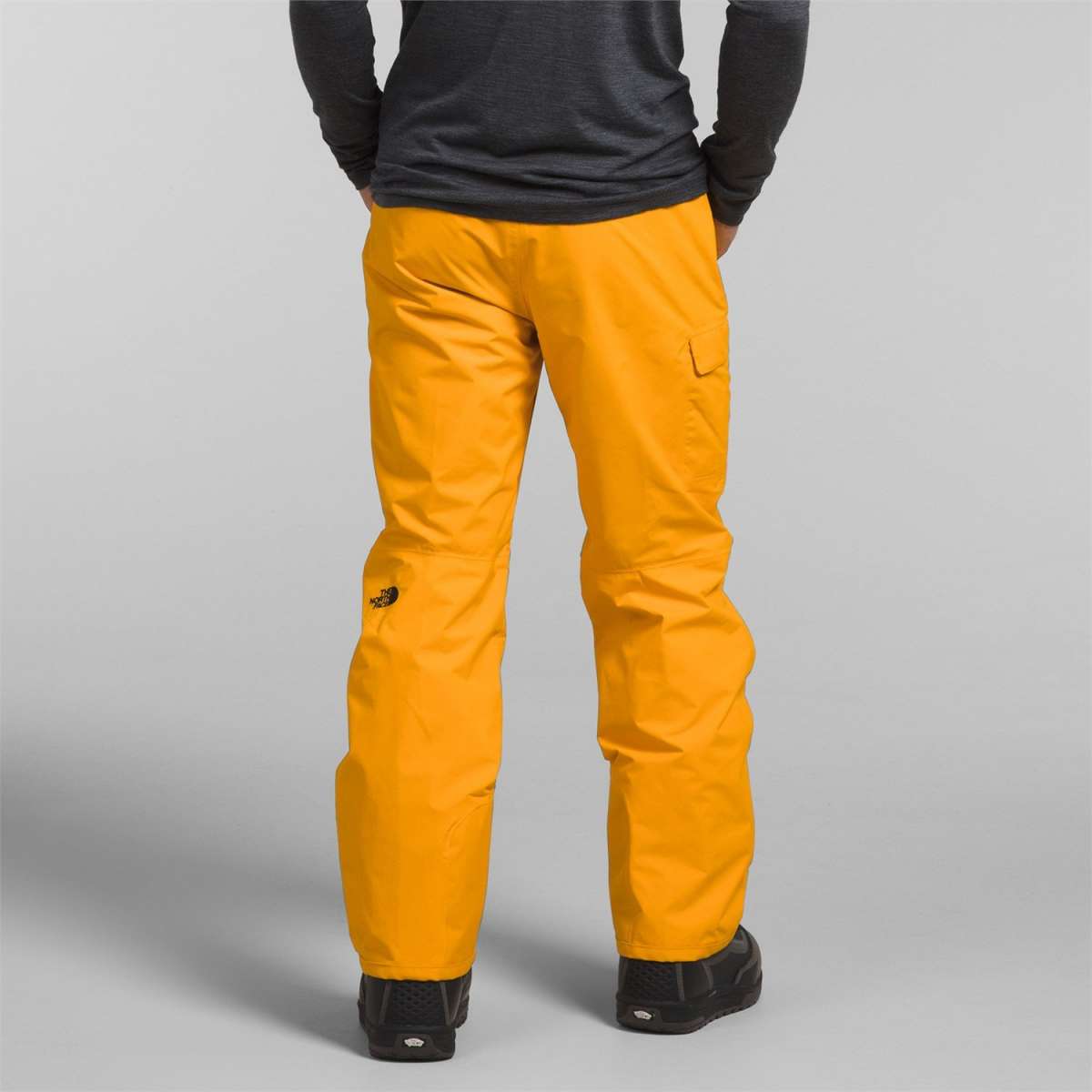 North Face Freedom Stretch Pants - Black pants with a subtle white logo on the left thigh and black drawstring at waistband.