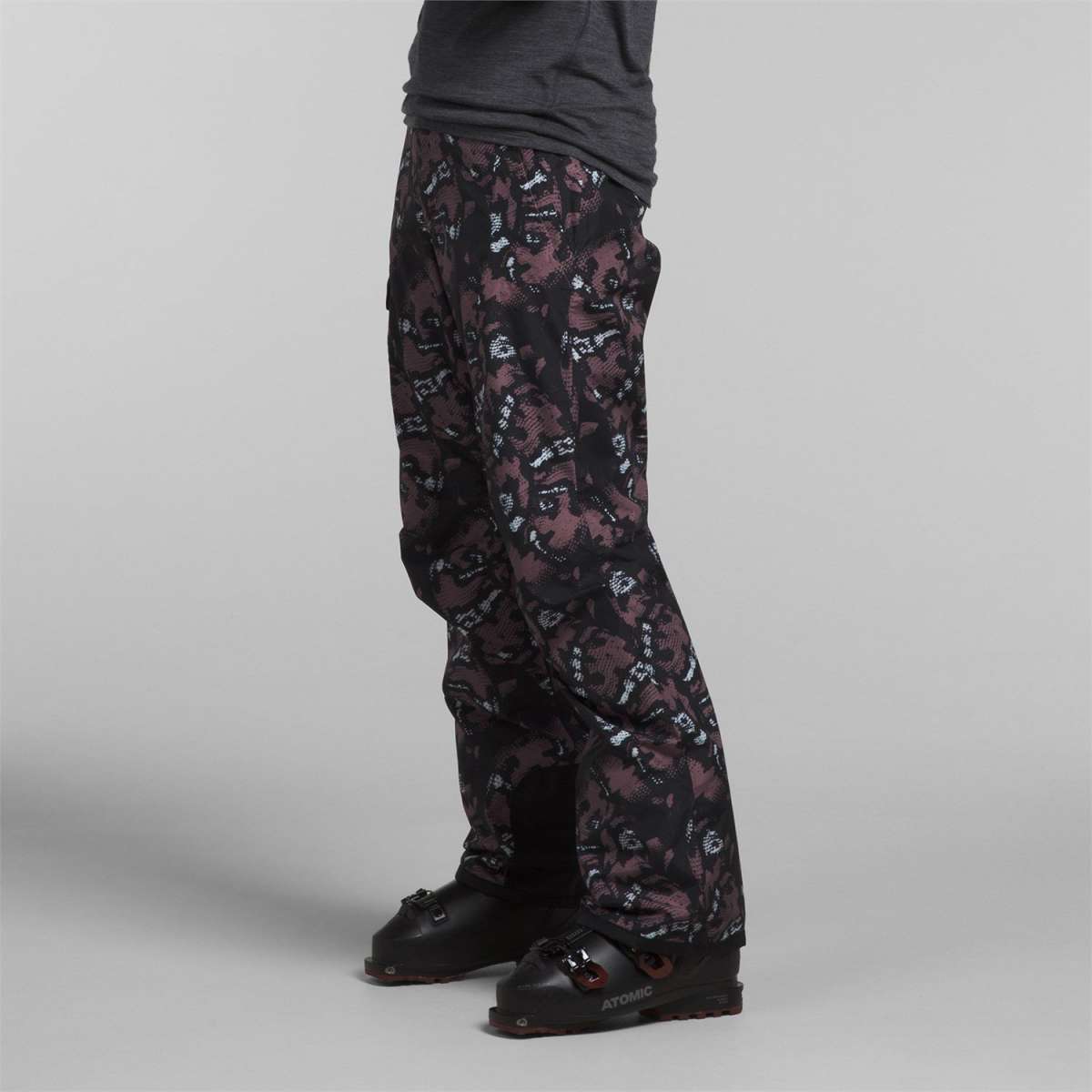 North Face Freedom Stretch Pants 2024 - Black pants with a subtle white pattern of lines and shapes.