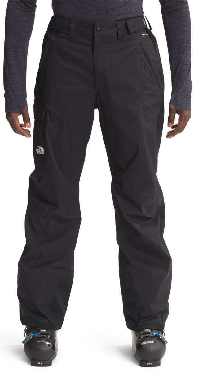 North Face Freedom Stretch Pants - Black pants with a white logo on the left thigh.