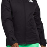 North Face Girls Freedom Insulated Jacket - A black jacket with a white logo on the left chest area.